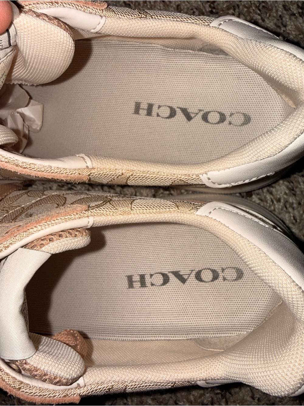 Coach Pink Blush Suede & Signature Logo Sneakers - Picture 11 of 14